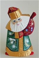Green and Gold Santa